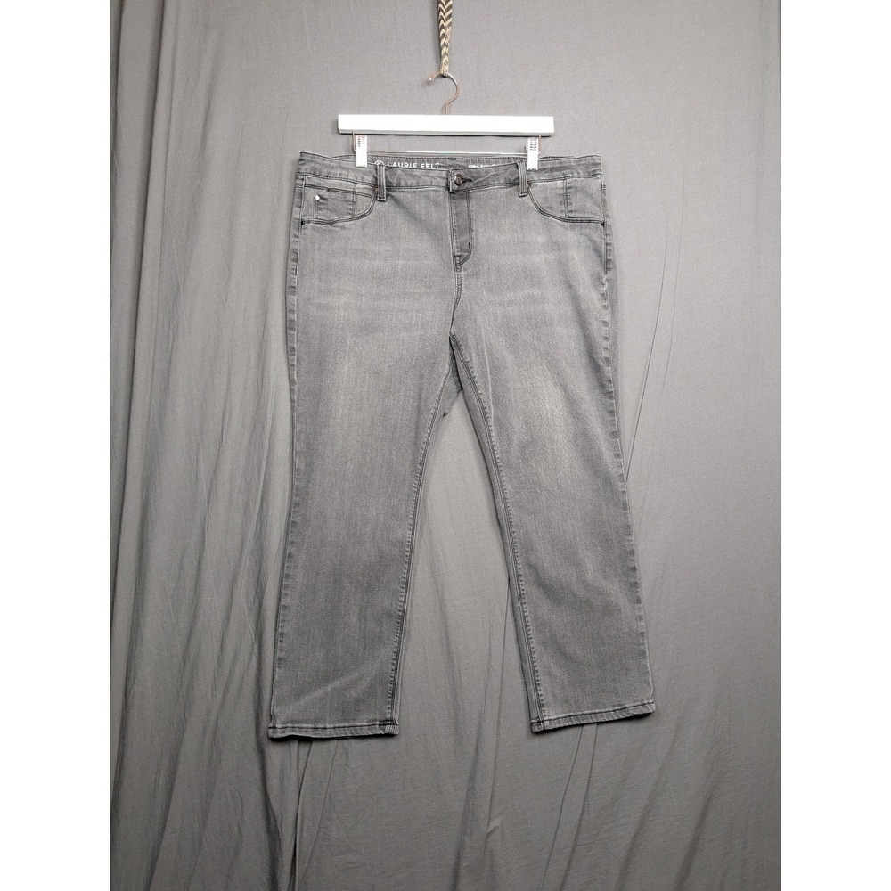 Laurie Felt Silky Denim Easy Skinny Jeans Women's XLP Gray  Stretch